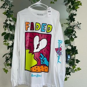 “ faded “ long sleeve t-shirt